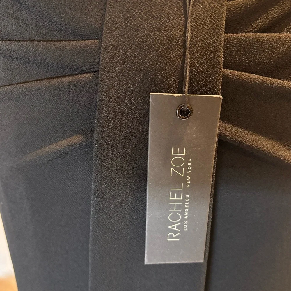 Rachel Zoe Amara Evening Gown Elegant Black Sleeveless Gown 8 NWT Black Tie New! - Picture 9 of 11